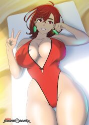 adorable ayase_momo big_breasts bikini breasts dandadan drakonaskar hot patreon summer swimsuit towel