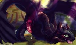 2025 animal_genitalia anus ass blush bodily_fluids bottleworm claws digital_media_(artwork) digital_painting_(artwork) dragon dreamworks dripping european_mythology feet feral forest forest_background fury_(httyd) genital_fluids genitals grass green_eyes hi_res hindpaw how_to_train_your_dragon knot knotted_penis leaking_precum lens_flare looking_at_viewer looking_back male mythological_creature mythological_scalie mythology nature nature_background night_fury outside painting_(artwork) paws penis plant precum precum_drip presenting presenting_anus presenting_hindquarters presenting_penis raised_foot raised_leg scales scalie seductive shaded smile smiling_at_viewer solo spread_legs spread_wings spreading teeth teeth_showing tongue tongue_out toothless tree western_dragon wings