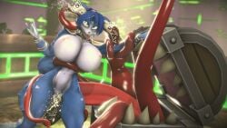 2024 3d_(artwork) anthro big_breasts blue_body blue_fur blue_hair bodily_fluids breasts canid canine collar cum cum_in_ear cum_in_vagina cum_inside digital_media_(artwork) duo ear_penetration female fox fur genital_fluids genitals hair hi_res huge_breasts krystal_(star_fox) mammal mimic mimic_chest mindfuck multicolored_body multicolored_fur nintendo nipples penetration pink_nipples sex sharp_teeth star_fox teal_eyes teeth tentacle tentacle_around_arm tentacle_in_ear tentacle_in_vagina tentacle_penetration tentacle_sex two_tone_body two_tone_fur vaginal_penetration vaginal_penetration veryfluffy vulva white_body white_fur