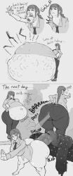 admiring_self ass bangs belly belly_bulge big_belly big_butt black_pants black_tie braided_ponytail breasts burp butt_expansion cameracat chainsaw_man comic comic_strip digestion disposal exposed_belly exposed_belly_button exposed_stomach fart farting fatal fatal_digestion fatal_vore female female_pred female_prey gas gas_cloud gassy gassy_female hands_against_wall huge_belly hyper_fart hyper_farting hyper_gas looking_at_self looking_at_stomach makima_(chainsaw_man) mass_vore monochrome multiple_prey multiple_preys no_background oral_vore pants_off pooping_on_floor post_vore post_vore_fart post_vore_scat power_(chainsaw_man) scat sequence shiny_skin shit skull_and_crossbones spiky_teeth stomach_deformation stomach_noises swallowed_whole swallowing_sounds sweating sweaty_belly tears tears_in_eyes tears_of_desperation text thicc thicc_ass thicc_thighs thick thick_ass thick_butt thick_thighs thighs tight_clothing unkown_prey unwilling_prey vore weight_gain white_dress_shirt