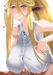 breasts centaur centauress centorea_shianus female huge_breasts imaani monster_musume_no_iru_nichijou nipples paizuri tagme