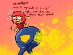 big_ass dialog dialogue english english_dialogue english_text fart fart_cloud fart_fetish farting farting_at_viewer farts flatulance hyper_ass japan_studio jeans jpg lammy_lamb parappa_the_rapper sonic_the_hedgehog_(series) sony sony_interactive_entertainment sorollos tagme text um_jammer_lammy
