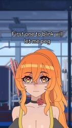 1girls 3d 9:16 amplected ass cleavage exercise exercise_clothing female large_ass leg_day leggings light-skinned_female light_skin longer_than_10_seconds looking_at_viewer orange_eyes orange_hair shorter_than_30_seconds solo sports_bra tagme vertical_video video workout workout_clothes