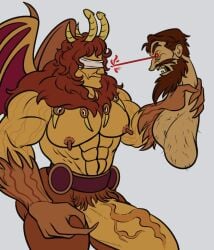 balls ballsack bara buff eldritch_abomination fear_and_hunger fear_and_hunger:_termina floating_head genital_fluids god_of_destruction grabbing grabbing_balls gro_goroth_(fear_and_hunger) male meme meme_reference mrsdaqota nashrah oldman penis veiny_penis yaoi