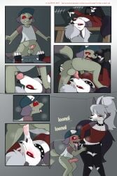 1boy 1girls \\\\size_difference age_difference animal_genitalia animal_penis anthro anthro_female anthro_male anthro_on_anthro anthro_only anus ass balls big_balls blowjob blush bottomless bottomless_male breasts canid canine canine_genitalia canine_penis canis cleavage clothed clothing cub cum cum_inside dialogue domestic_dog dominant_male dominant_young duo english english_text female fingerless_gloves fur furry furry_female furry_male furry_only grey_fur grey_hair hair_over_one_eye heart_eyes hearts_around_head helluva_boss horny in_heat knot larger_female long_hair loona_(helluva_boss) male male/female male_cub older_female older_female_and_younger_male pencil_bolt penis smaller_male spiked_collar sucking sucking_penis tagme text the_hellhound_kid two_tone_body two_tone_fur url white_body white_fur wolf wolf_girl young young_anthro young_male younger_male