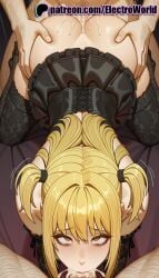 1girls 2025 ai_generated artist_name ass_grab blonde_hair blowjob blowjob_face cum cum_in_mouth cum_in_pussy death_note electroworld fellatio female fucking hi_res high_quality high_resolution highres intercourse licking love_making misa_amane oral oral_sex overflow patreon patreon_username penetration pov sex sexual_intercourse short_twintails spitroast stable_diffusion straight sucking thighhighs twintails watermark