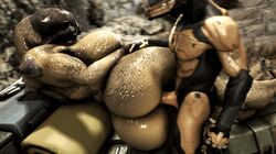 1boy 1girls 2017 3d absurdres animated anthro armor ass balls big_breasts big_penis bodysuit breasts butt dat_ass duo erection female gif graboid holding_hand huge_ass huge_breasts huge_butt human interspecies large_breasts male male_human/female_anthro male_human/female_monster monster monster_girl nude on_side open_mouth penetration penis pussy scrungusbungus sex sideboob source_filmmaker straight tongue tremors vaginal_penetration