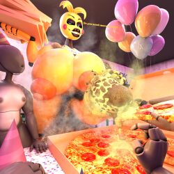 3d 3d_(artwork) adri164 animatronic_female anonymous_character areolae ass balls big_ass big_balls big_breasts big_butt big_penis breasts female five_nights_at_freddy's five_nights_at_freddy's_2 flies flies_for_smell fnaf foreskin futanari gigantic_breasts gross_penis hairy hairy_armpits hairy_pussy huge_ass huge_breasts huge_cock intersex looking_at_viewer musk musk_clouds musky_cock nipples party party_hat penis pizza pizza_box pubes pussy smegma smile tagme thick_lips toy_chica_(fnaf) uncircumcised
