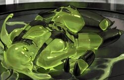 1girls big_breasts breasts cleavage goo good_boy green_eyes green_skin indie_virtual_youtuber juniper_(egocider) juniper_actias large_breasts looking_at_viewer lying monster_girl moth_girl on_back rowanvtuber_(artist) slime slime_girl thighs virtual_youtuber vtuber wet