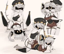 1boy 1girls blush blushing_female blushing_male breasts cheerleader_outfit cheerleader_uniform clothed_female clothed_female_nude_male clothing fondling_breasts french_kiss french_kissing glitch_productions grabbing_breasts hat j_(murder_drones) male_penetrating_female monsterdude15 murder_drones n_(murder_drones) nude_male penetration penetration_from_behind robot robot_boy robot_girl robot_humanoid silver_hair thrusting thrusting_into_pussy yellow_eyes
