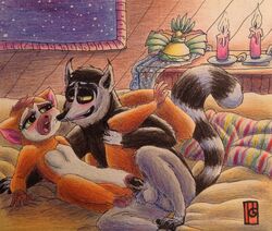 1boy1girl all_hail_king_julien bed candle candles clover_(madagascar) crown dreamworks king_julien madagascar_(series) night_sky puku83 romantic sex tagme