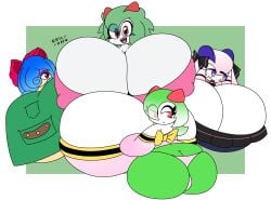big_ass big_breasts breasts bubble_butt cleavage emillie_(zanbonsen) female gglinsfw huge_ass huge_breasts hyper_breasts kirlia pokemon pokemon_(species) thick_thighs wide_hips