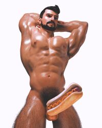 aquariuxxxxx hotdog hotdog_fetish foodplay mustard pubes hairy_legs leg_hairy 3d 3d_(artwork) pecs chest big_pecs big_chest beard mustache stretching erect erection erect_penis erect_cock erect_dick sweaty sweat sweaty_male sweaty_body abs tagme tagme_(character) 1boy male male_only solo solo_male naked nude naked_male nude_male fully_nude fully_naked fully_nude_male fully_naked_male