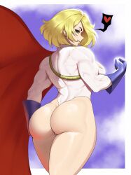 1girls abs ass ass_focus back_muscles back_view big_ass big_breasts big_butt blonde_hair blue_eyes blue_gloves boob_window breasts curvaceous curvaceous_body curvaceous_female curvaceous_figure curvaceous_hips curvy curvy_body curvy_female curvy_figure curvy_hips dc dc_comics fat_ass fat_butt female female_focus female_kryptonian female_only gloves hips kara_zor-l karen_starr kryptonian large_ass leotard light-skinned_female miru5 muscular muscular_female muscular_thighs older_female power_girl short_hair skirt solo superheroine superman_(series) thick_ass thick_butt thick_hips thick_thighs thighs white_leotard wide_hips