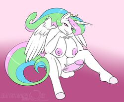 1futa 2016 alicorn anthro anthrofied balls big_breasts breasts dickgirl equine erection ethanqix feathered_wings feathers friendship_is_magic futanari hair half-closed_eyes horn huge_breasts intersex long_hair looking_at_viewer mammal multicolored_hair my_little_pony nipples nude penis princess_celestia_(mlp) solo vein wings