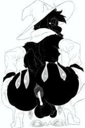 2026 anus ass black_and_white boss_monster breasts cum cum_in_ass deltarune femboy femboy_only goat omega80473 ralsei ralsei_with_black_fur