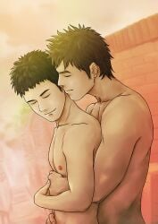 2boys chestnut960 deleted_image hug nude_male pixiv tumblr