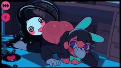1girls @_@ all_fours all_the_way_through anal anal_sex animated ass blush breasts breasts_out bunny_ears bunny_girl bunnysuit clothed_sex clothing corruption covering_mouth cryptid_park cum cum_in_pussy cum_inside dark-skinned_female dark_skin double_penetration exposed_ass exposed_breasts female female_penetrated game game_cg gloves goo_creature hotpinkgames mimic moaning mp4 navel night nighttime original_character penetration pussy reverse_bunnysuit sex shapeshifter short_playtime shorter_than_one_minute slime slime_monster sound spread_legs star_rifle stomach_bulge swirly_eyes tagme taken_from_behind tentacle tentacle_bulge tentacle_sex tight_clothing vagina vaginal_insertion vaginal_penetration video video_games voice_acted