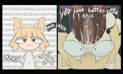 1boy 1girls 2koma algob4v animated balls balls_deep before_and_after blonde_hair dark-skinned_male dark_skin deepthroat dialogue face_fucking fellatio female forced forced_oral instant_loss instant_loss_2koma irrumatio male melty_blood musi_cassie neco-arc oral rape raped_female recording shorter_than_10_seconds sound tagme text tsukihime video wide_eyed yapping