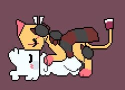 animated anthro black_hands blush blushcrunch_studio brother_(lore) brother_and_sister_(lore) claws closed_eyes colored craft_(dandy's_world) dandy's_world digital_media_(artwork) duo facial_markings feet female female_on_top goob_(dandy's_world) head_markings incest incest_(lore) kissing kissing_while_penetrated kissing_while_penetrating lambby loop male male/female markings multi_arm multi_limb on_top pink_ears pink_feet pixel_(artwork) pixel_animation pixel_art purple_background red_claws roblox scraps_(dandy's_world) sex sibling_(lore) sibling_incest siblings simple_background sister_(lore) solo_cup square_head striped_legs tail toon_(dandy's_world) white_body white_head yellow_body yellow_tail