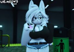 1girls 3d alternate_version_at_source alternate_version_available areolae areolae_slip big_ass big_breasts breasts clothed curvy curvy_female curvy_figure female furry furry_female furry_only litemeows request requested roblox roblox_avatar robloxian scameows self_upload softcore solo solo_female solo_focus subway white_hair