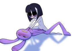 4_fingers absurd_res animal_genitalia animal_penis anthro asphyxiation blush bodily_fluids breasts choking dominant dominant_female dripping duo ear_blush erotic_asphyxiation featureless_feet feet female fingers genital_fluids genitals glitch_productions hi_res humanoid jax_(tadc) jax_(the_amazing_digital_circus) lagomorph lagomorph_penis larger_male leporid lying lying_on_ground male male/female mammal narrowed_eyes nude nude_female nude_male on_back on_ground penis penis_against_pussy pomni_(tadc) pomni_(the_amazing_digital_circus) precum precum_drip rabbit screaming_alice shadow simple_background size_difference small_breasts small_dom_big_sub smaller_female strangling submissive submissive_male tears tears_of_pleasure the_amazing_digital_circus vulva white_background white_void