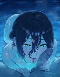 black_hair chainsaw_man completely_nude duo female female_focus light-skinned_female light-skinned_male light_skin male nisakusa nude nude_female nude_male penis reze_(chainsaw_man) unseen_male_face