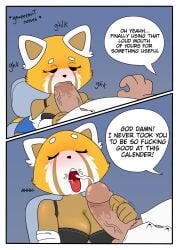 2026 aggretsuko ailurid anthro anthro_on_anthro anthro_penetrated anthro_penetrating anthro_penetrating_anthro balls big_breasts black_bra black_clothing black_eyes black_nose black_underwear blue_bottomwear blue_clothing blue_skirt blush blush_lines bodily_fluids bottomwear bra breasts brown_body brown_fur brown_inner_ear chair cheek_tuft cleavage closed_eyes clothed clothed_anthro clothed_female clothed_male clothed_sex clothing collared_shirt comic cum cum_in_mouth cum_inside cum_on_face cum_on_tongue cumshot dedreds dialogue director_ton dirty_talk domestic_pig dress_shirt duo ejaculation empty_eyes erection eyebrows eyelashes faceless_anthro faceless_character faceless_male facial_tuft fellatio female female_anthro female_penetrated fur furniture genital_fluids genitals glans half-closed_eyes handjob hi_res humanoid_genitalia humanoid_penis interspecies male male/female male_anthro male_penetrating male_penetrating_female mammal moan multicolored_body multicolored_fur narrowed_eyes office_chair open_clothing open_mouth open_shirt open_topwear oral oral_penetration orange_body orange_fur overweight overweight_anthro overweight_male penetration penile penile_penetration penis penis_in_mouth pig pink_balls pink_body pink_glans pink_penis pink_skin profanity red_panda red_tongue retsuko sanrio sex shirt sitting skirt sound_effects speech_bubble suid suine sus_(pig) talking_to_another talking_to_partner tongue tongue_out topwear tuft underwear vein veiny_penis white_body white_clothing white_ears white_eyebrows white_fur white_shirt white_topwear