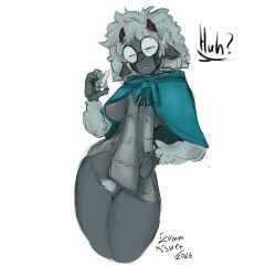 aniel_(cotl) anthro cult_of_the_lamb cult_of_the_lamb_(woolhaven) female ghost ghost_girl izumm sheep