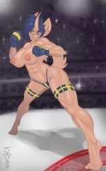 1girls 2010s 2014 abs accessory alternate_version anthro anthro_female arena areola arm_up athletic_body athletic_female bandaid bandaid_on_nose barefoot big_breasts big_butt big_ears big_horn blue_boxing_gloves blue_gloves blue_hair blue_legwear blue_panties boxing boxing_gloves breasts busty canine canis clenched_fists closed_smile collarbone comission crowd crowd_taking_pictures crowd_watching curvaceous_figure curvy curvy_female digital_media_(artwork) digitigrade dog_ears dog_girl ear earring ears_up elbow_tuft erect_nipples exhibitionism facial_expression female female_focus fighting_pose fit fit_female full_body furry furry_female furry_focus furry_only genitalia glistening_body green_eyes hi_res humanoid humanoid_genitalia hybrid indoors kabos legwear long_horn looking_at_viewer messy_hair muscles muscular muscular_anthro muscular_female navel nipples nose open_eyes open_legs pecs pink_ear pose posing pussy raised_arms round_breasts round_butt short_hair signature standing tail tailwag teeth three-quarter_portrait three-quarter_view topless topless_female underwear vagina white_body white_ears white_horn white_tail wynter