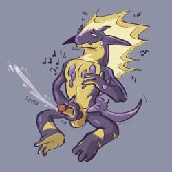 1:1 1boy 2026 3_fingers 3_toes anthro anthro_male anthro_only balls ballsack bite biting_lip climax cock cum cum_rope cumshot dated dick ejaculating_cum ejaculation electricity english_text fap_(sound_effect) fapping game_freak hi_res humanoid lightning_bolt lizard lizard_humanoid male male_only masturbation mejeeeehhh musical_note narrowed_eyes nintendo orange_penis_tip penis pleasure_face pokemon pokemon_(species) purple_body purple_skin purple_tail signature skin_markings solo solo_male sound_effects spikes spikes_(anatomy) spurt spurting spurting_cum spurting_sound_effect testicles toxtricity yellow_balls yellow_body yellow_eyes yellow_feet yellow_markings yellow_penis yellow_skin