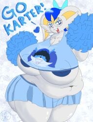 bbw big_breasts breasts breena_(thixxen) cinderace cleavage female furry huge_breasts overweight pokemon pokemon_(species) raynorstarranger tagme thick_thighs wide_hips