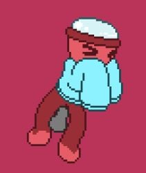 animated blue_clothing blue_sweater blue_topwear blushcrunch_studio bottomless bottomless_female closed_eyes clothed clothing colored covering covering_face dandy's_world digital_media_(artwork) disembodied_penis feet female gachapon genitals gigi_(dandy's_world) grey_penis humanoid lambby loop male penetration penis pink_background pixel_(artwork) pixel_animation pixel_art red_body red_feet roblox sex simple_background solo sweater toon_(dandy's_world) topwear vaginal_penetration