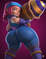 1girls ai_assisted ai_generated ass ass_focus big_ass big_butt butt_focus clash_(series) clash_royale evolution_firecracker_(clash_royale) fat_ass fat_butt female female_focus female_only gemini huge_ass huge_butt massive_ass massive_butt solo solo_female solo_focus supercell thick thick_ass