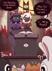 anthro comic cult_of_the_lamb female goat_(cult_of_the_lamb) jasminthemanticore lamb_(cult_of_the_lamb) sheep