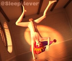 3 3d 3d_(artwork) 3d_model 3d_render big_penis clown hairless hanging_penis hugh_morris jester jester_hat male male_only mii naked nintendo skinny sleepi4ever tagme tomodachi_life tomodachi_life:_living_the_dream