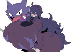 big_breasts casualdemo clothed clothed_female groping groping_breasts haunter hex_maniac hyper_ass hyper_breasts massive_ass massive_thighs pokeball pokemon tagme
