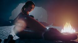 1female 1girls 3d anal blender dom3d fisting lara_croft solo solo_female tagme tomb_raider