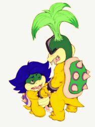 2boys cum cum_in_mouth cum_inside fellatio full_body hand_holding iggy_koopa koopa koopaling koopalings ludwig_von_koopa male male_only mario_(series) multiple_boys nintendo oral penis scalie sex shell simple_background spikes video_games white_background yaoi zetsho