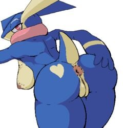 alpha_channel anus areola breasts dante-feline female greninja nintendo nipples oekaki pokemon pokemon_(species) pussy simple_background transparent_background video_games