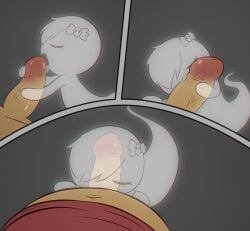 3_panel_comic absurd_res anthro bodily_fluids body_worship bow_accessory carrie_krueger cartoon_network closed_eyes comic deep_throat duo e254e ectoplasm featureless_hands fellatio female first_person_view genital_fluids genital_worship genitals ghost ghost_tail happy hi_res human intangible licking male male/female mammal navel oral oral_penetration overweight overweight_male penetration penile penis penis_in_mouth penis_lick penis_worship ridiculous_fit saliva sex sharp_teeth size_difference smaller_female spirit teeth the_amazing_world_of_gumball tongue translucent translucent_body vein veiny_penis