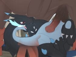 animal_genitalia animal_penis blush claws dragon duo equid equine equine_genitalia equine_penis erection female feral generation_6_pokemon generation_7_pokemon genitals hi_res imminent_sex liend male mammal mega_charizard mega_charizard_x mega_evolution mudsdale mythological_creature mythological_scalie mythology nintendo nude penis pokemon pokemon_(species) scalie