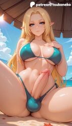 1futa 2026 ai_assisted ai_generated alpha_(the_eminence_in_shadow) anime aqua_bikini artist_name ball_bra beach beach_umbrella bikini blonde_hair blue_bikini blue_eyes blue_sky breasts bulge bust cloud cock dick elf erection explicit foreskin full-package_futanari futanari green_bikini hi_res high_quality high_resolution highres kage_no_jitsuryokusha_ni_naritakute! large_penis long_hair long_pointy_ears newhalf otoko_no_ko outdoors parasol patreon patreon_username penis phimosis pointy_ears precum side-tie_bikini sky solo stable_diffusion swimsuit testicles the_eminence_in_shadow thong thong_bikini tsukoneko uncensored veins very_long_hair water watermark