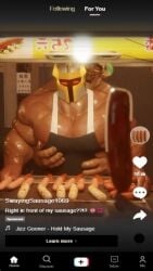 2025 2_horns 3d_(artwork) 3d_animation anal anal_sex animated anthro anthro_penetrating anthro_penetrating_human apron arm_scar armor ass beernox biceps black_apron black_clothing boots boots_only bovid bovine brown_body brown_fur butt_scar cattle chinese_text clothing dallawan deltoids digital_media_(artwork) duo food footwear footwear_only forearm_muscles fur furniture genitals green_eyes grill hair hand_on_pecs headgear headgear_only helmet hi_res holding_food holding_hot_dog holding_object horn human human_on_anthro human_penetrated interspecies jet2_holiday male male/male male_penetrated male_penetrating male_penetrating_male mammal mostly_nude muscular muscular_anthro muscular_human muscular_male muscular_thighs music outside pecs penetration propane_tank restaurant scar sex shoes short_playtime sign sound sound_warning stool sunkevin5885 tagme text tiktok tiktok_ui trash_can triceps video white_hair xxl_woofia