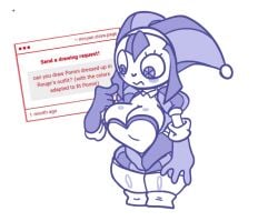 pomni_(the_amazing_digital_circus) rouge_the_bat_(cosplay) strawpage_request the_amazing_digital_circus thehoraco