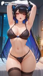 1girls 2026 ai_assisted ai_generated anime artist_name big_breasts black_hair bra breasts bust busty explicit hair_ornament hi_res high_quality high_resolution highres hololive indoors large_breasts long_hair looking_at_viewer mole navel nerissa_ravencroft open_mouth panties patreon patreon_username skindentation skypassion solo stable_diffusion thick_thighs thighhighs underwear virtual_youtuber vtuber watermark