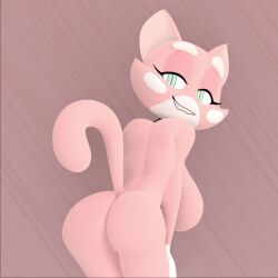 animated anthro ass_shake feline_humanoid furry low_quality pink_fur shima_luan solo_female super_planet_dolan tagme video