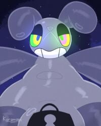 ambiguous_gender anthro bulge duo grin grinning_at_viewer hi_res hypnosis hypnotic_eyes hypnotizing_viewer kuramapi male male/male mind_control night null_bulge pool_toy smile smiling_at_viewer toony