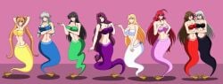 8girls akeno_himejima big_breasts black_hair brown_eyes brown_hair dlobo777 genie genie_bottle genie_girl genie_lamp genie_tail geniefied grayfia_lucifuge high_school_dxd huge_breasts large_breasts lavinia_reni maid_headdress multiple_girls orange_hair purple_eyes purple_hair red_hair rias_gremory rossweisse seductive seductive_eyes seductive_look seductive_pose seductive_smile sexy shidou_irina simple_background transformation venelana_gremory white_hair yellow_eyes yubelluna