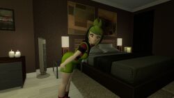 big_ass big_breasts garry's_mod green_hair looking_at_viewer melony_(smg4) red_eyes seductive_look smg4